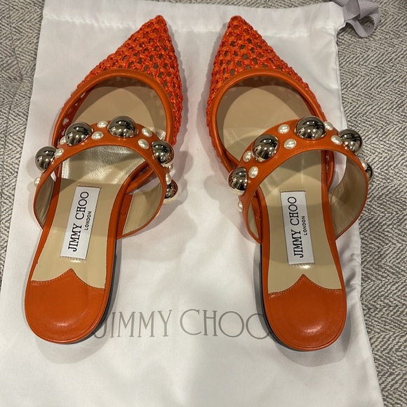 Jimmy Choo
Basette Raffia & Leather Flat - Picture 2 of 8